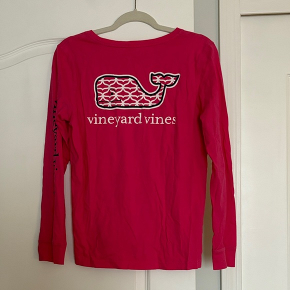 Vineyard Vines Fuchsia Long Sleeve with Whale Design - Picture 2 of 3